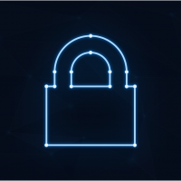 Free padlock neon cybersecurity vector